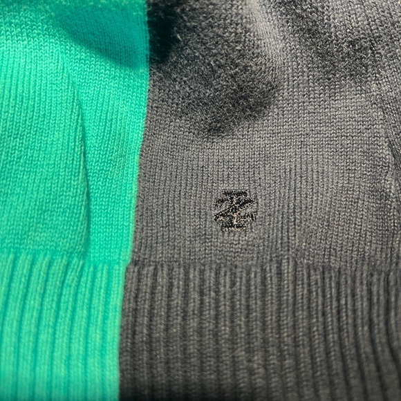 Womens IZOD Golf V Neck button up striped Sweater - Picture 6 of 7